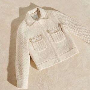 Sandro Cream Tedy Jacket
